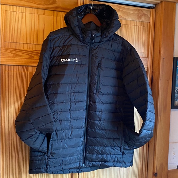 Craft Quilted Black Hooded Jacket - Picture 2 of 4